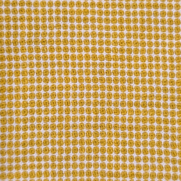 32 Bar Blues‎ Shirt Men Large Yellow Short Sleeve Cotton Button Front Resort - Picture 3 of 12